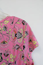 Ruby Rd. Pink Floral Print Dress | L