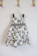 NEW Maggie & Zoe Black & White Floral Layered Dress | 24 MO