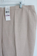 NEW Alfred Dunner Tan Trouser Pants | 22W