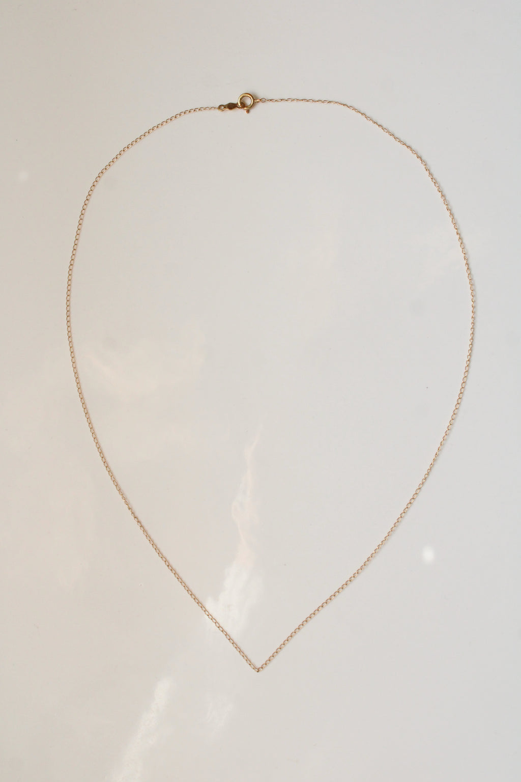 14K Yellow Gold Dainty Chain 15" Necklace