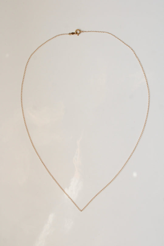 14K Yellow Gold Dainty Chain 15" Necklace