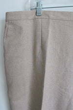 NEW Alfred Dunner Tan Trouser Pants | 22W
