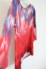 Linea By Louis Dell'Olio Red & Blue Ombre Top | M