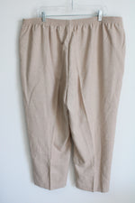 NEW Alfred Dunner Tan Trouser Pants | 22W