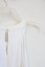 NEW New York & Company White with Black Colorblock Halter Shift Dress | S