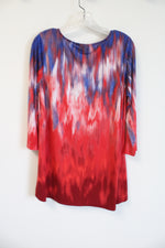 Linea By Louis Dell'Olio Red & Blue Ombre Top | M