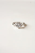 Solitaire Sterling Silver Ring | Size 6.5