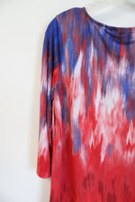 Linea By Louis Dell'Olio Red & Blue Ombre Top | M