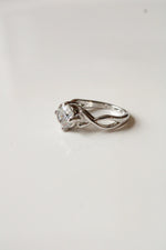 Solitaire Sterling Silver Ring | Size 6.5