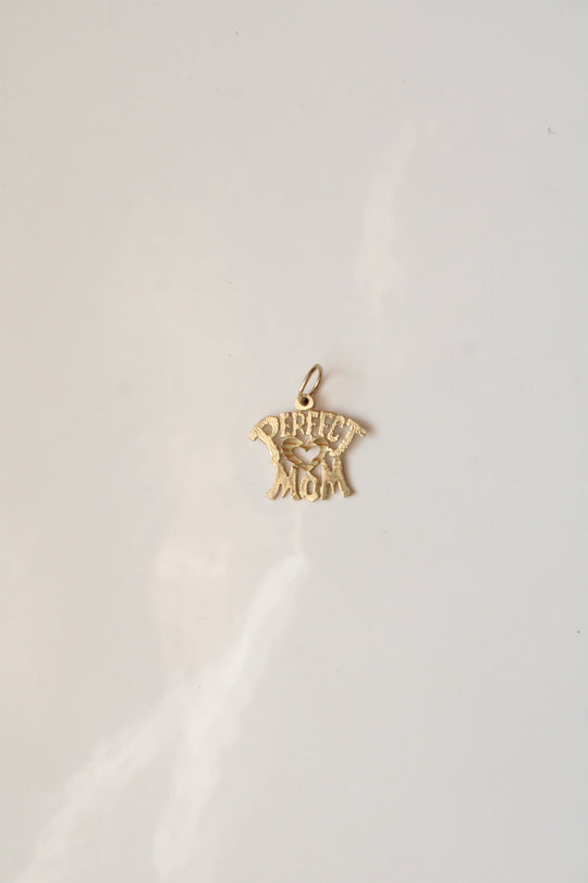 14K Yellow Gold "Perfect Mom" Necklace Pendant