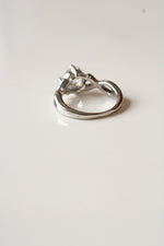 Solitaire Sterling Silver Ring | Size 6.5