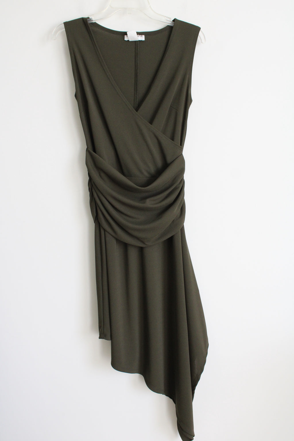 Alyn Paige Olive Asymmetrical Dress | S