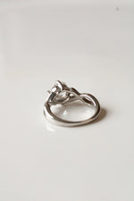 Solitaire Sterling Silver Ring | Size 6.5