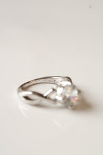 Solitaire Sterling Silver Ring | Size 6.5