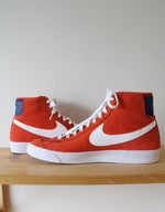 Nike Blazer Mid 77 Orange Suede High Top Sneakers | Size 12
