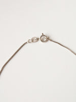 Sterling Silver square Clear Stone Necklace