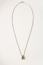 Sterling Silver square Clear Stone Necklace