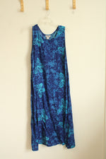 DD's Blue Butterfly Printed Maxi Dress | L