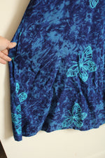 DD's Blue Butterfly Printed Maxi Dress | L