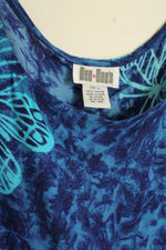 DD's Blue Butterfly Printed Maxi Dress | L