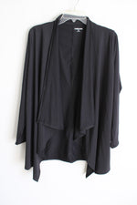 Lands' End Black Cardigan | M Petite