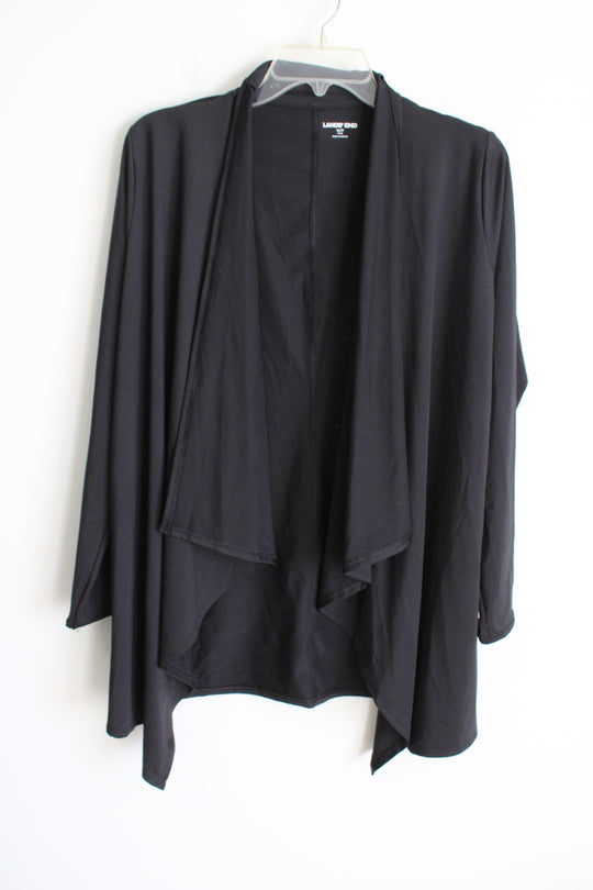 Lands' End Black Cardigan | M Petite