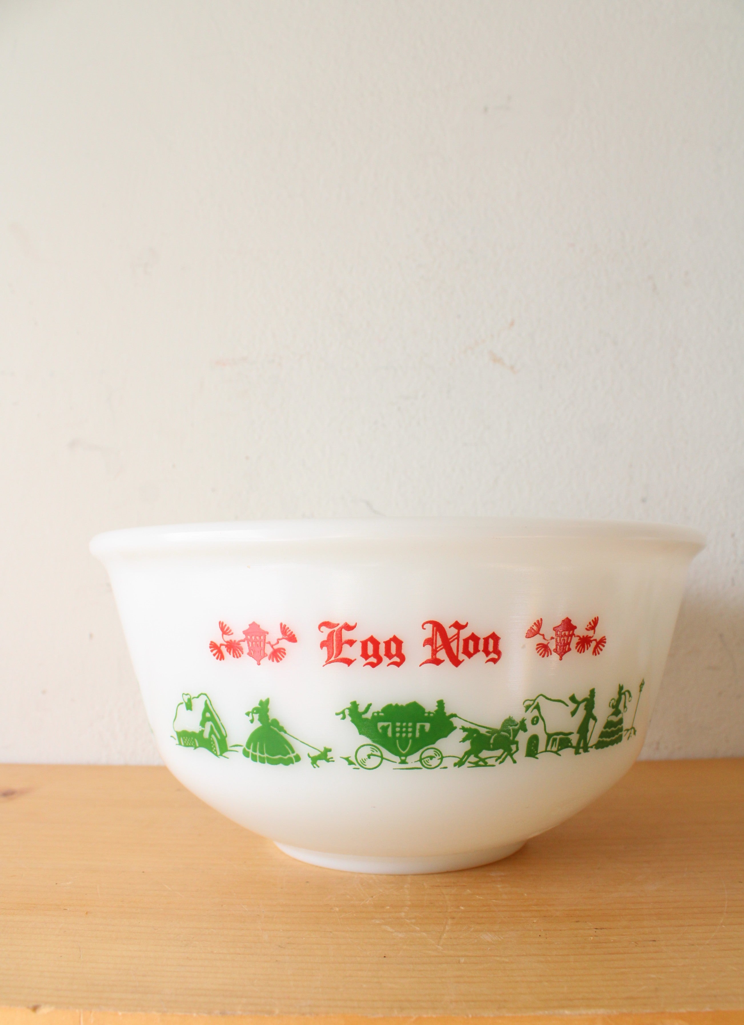 Vintage Hazel Atlas Milk White Egg Nog Bowl & Mug Set | Set Of 5