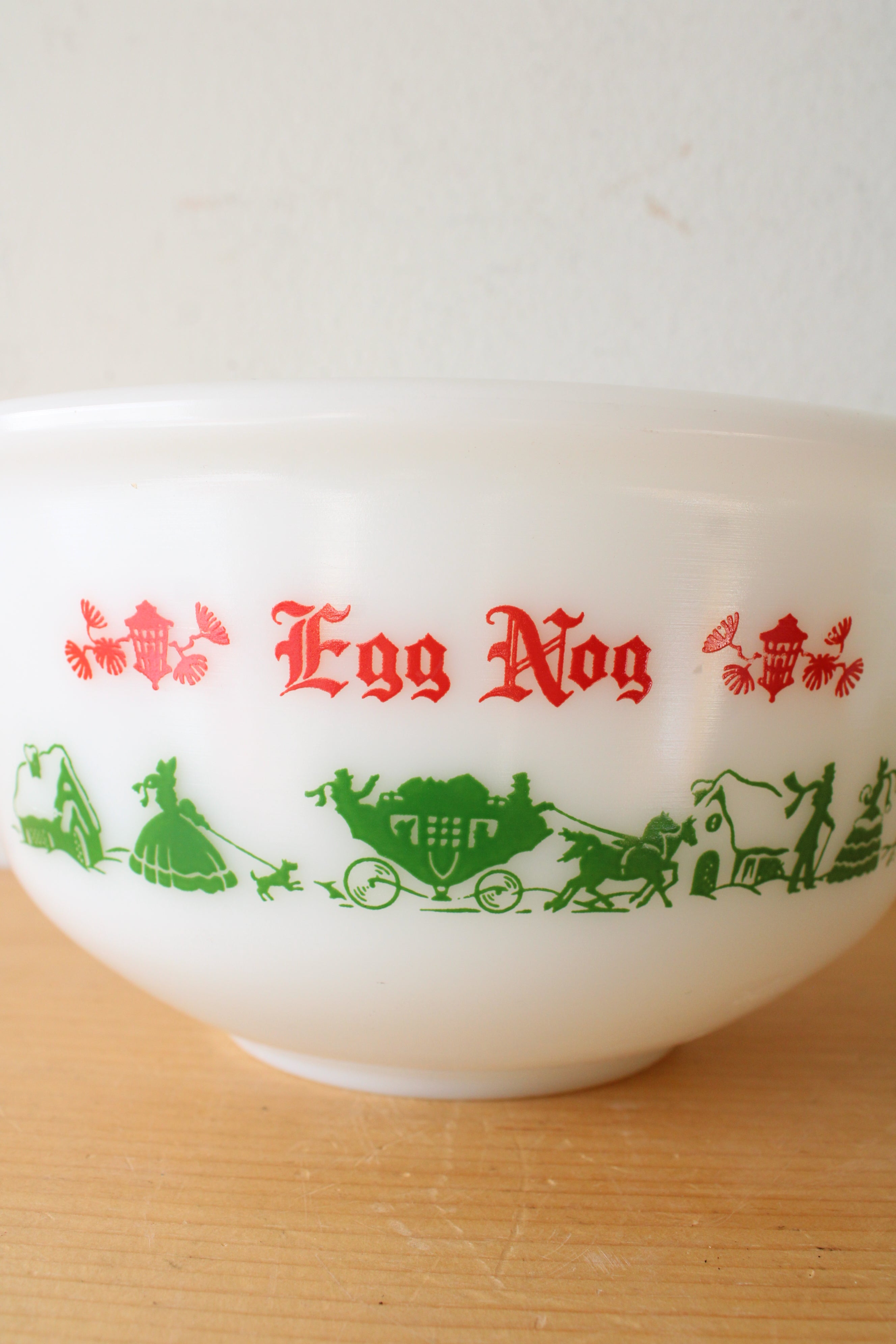 Vintage Hazel Atlas Milk White Egg Nog Bowl & Mug Set | Set Of 5
