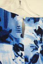 Calvin Klein Blue Floral Sleeveless Dress Top | S