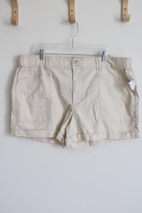 NEW Time and Tru Khaki Cuffed Shorts | 20