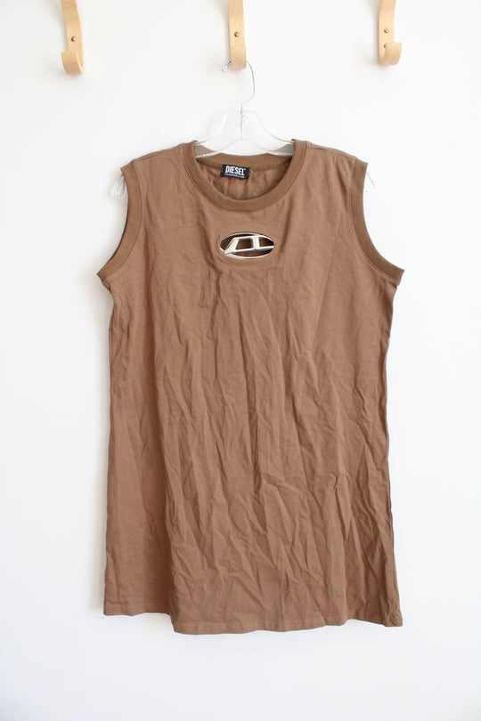 Diesel Brown M-Onerva Sleeveless Dress | M