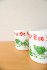 Vintage Hazel Atlas Milk White Egg Nog Bowl & Mug Set | Set Of 5