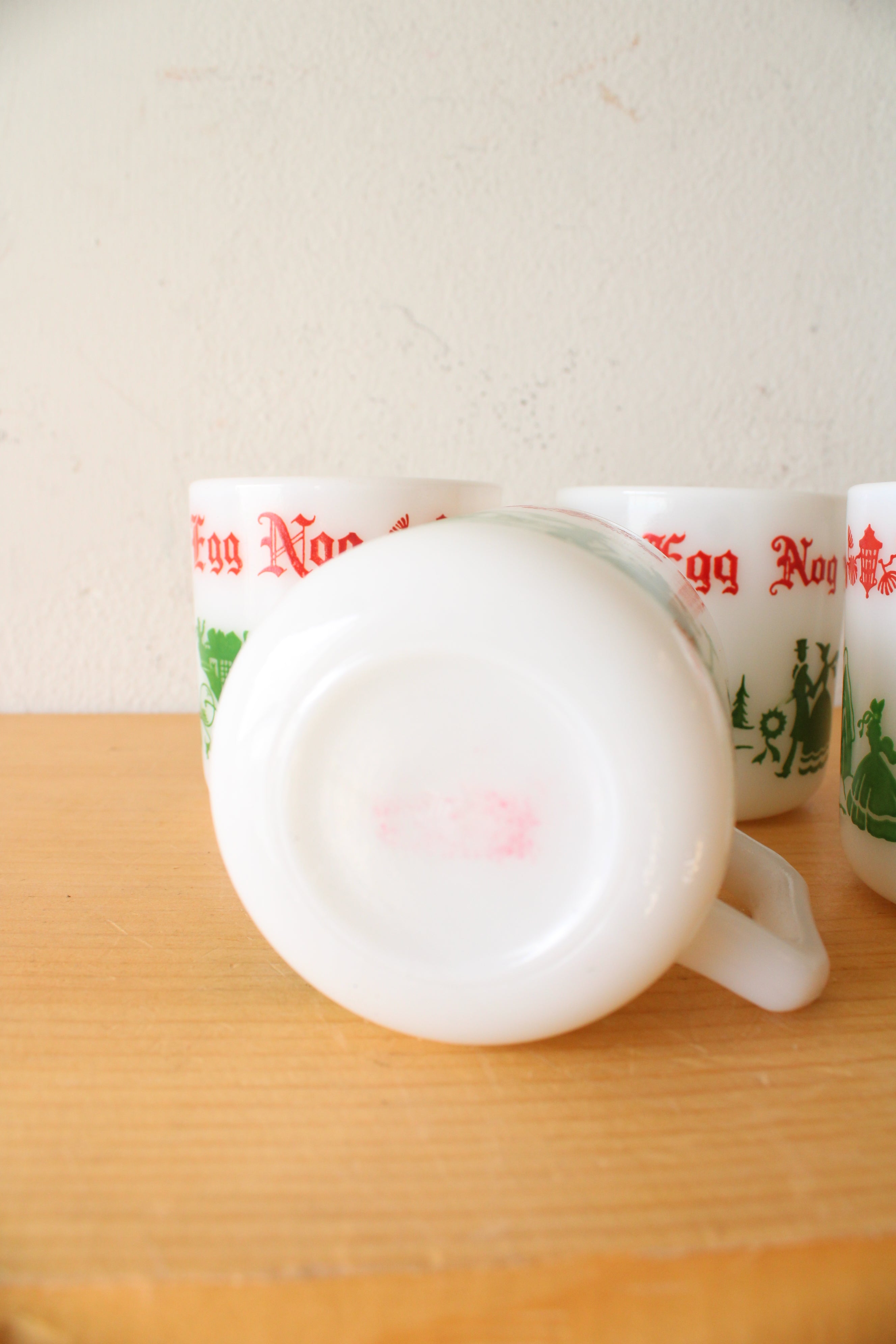 Vintage Hazel Atlas Milk White Egg Nog Bowl & Mug Set | Set Of 5