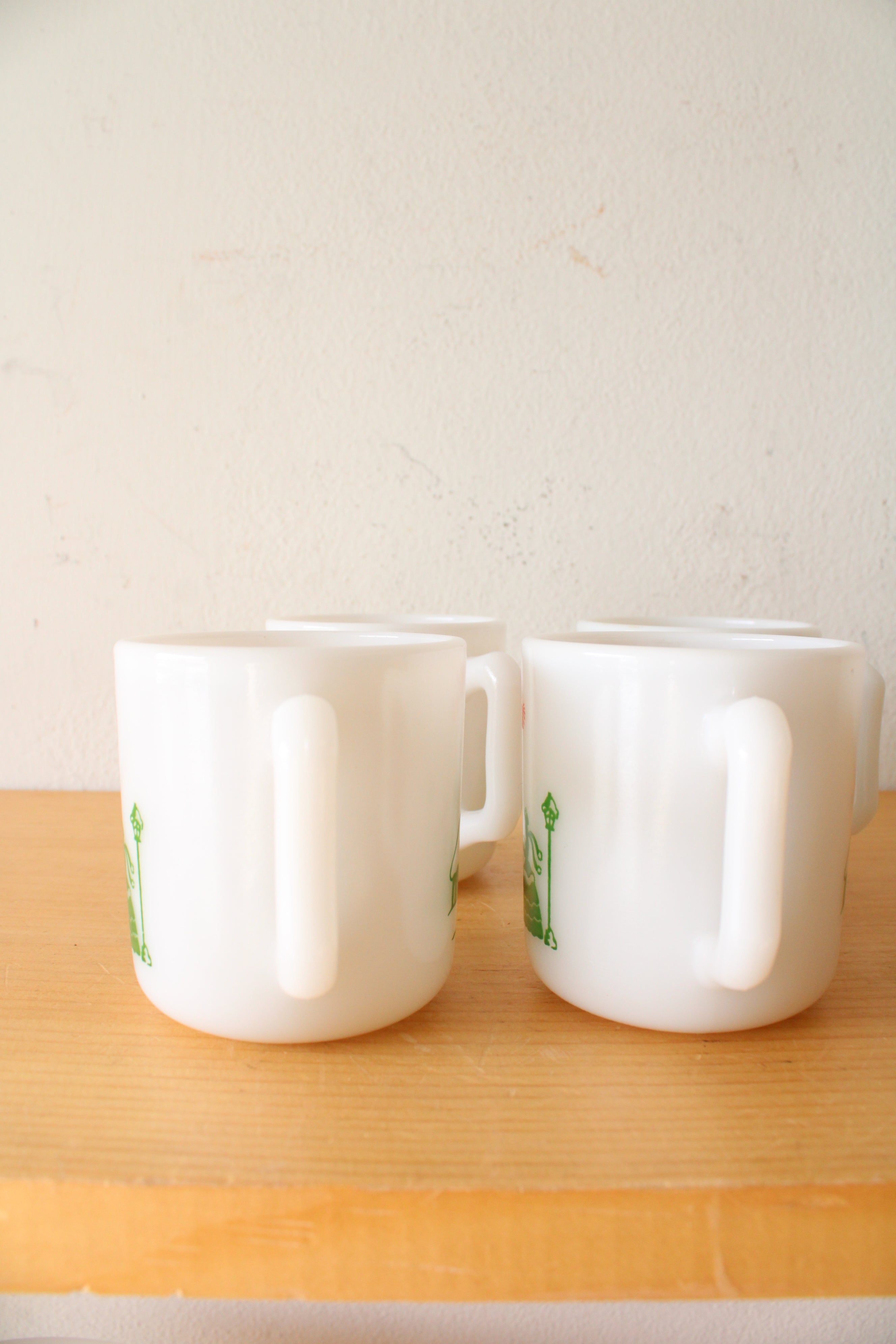 Vintage Hazel Atlas Milk White Egg Nog Bowl & Mug Set | Set Of 5
