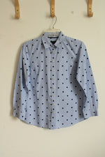 Talbots Blue Polka Dot Button Down Shirt | S-P