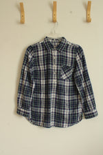 Talbot's Blue Green and Pink Plaid Button Down Shirt | S