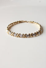 14K White & Yellow Gold Heart Link Bracelet