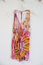 Topia Pink Orange Halter Neck Top | L
