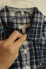 Talbot's Blue Green and Pink Plaid Button Down Shirt | S