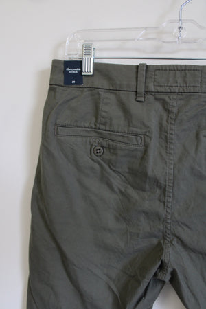 NEW Abercrombie & Fitch Olive Green 9" Inseam Shorts | 29