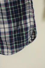 Talbot's Blue Green and Pink Plaid Button Down Shirt | S