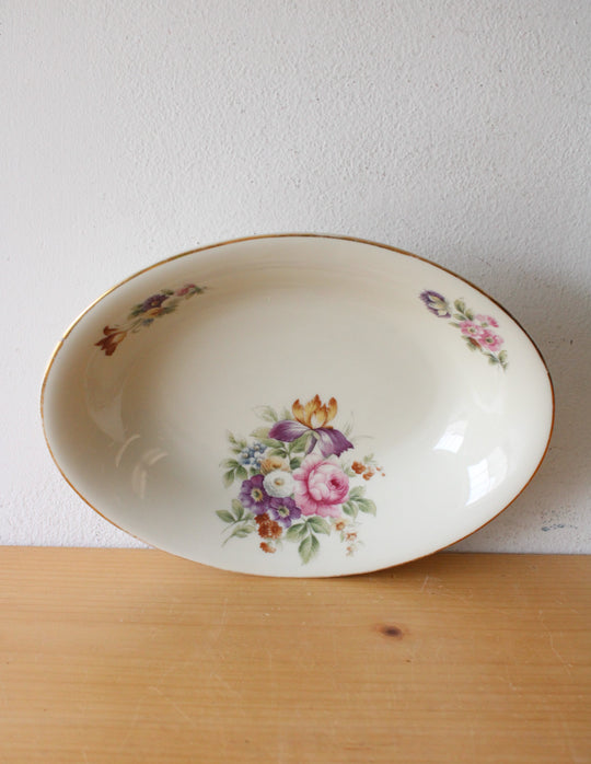 Kutschenreuther Selb Bavaria Floral Gold Rimmed Serving Dish