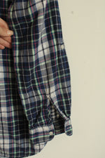 Talbot's Blue Green and Pink Plaid Button Down Shirt | S