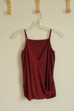 Sheri Bodell Red Rhinestone Wrap Spaghetti Strap Top | XS