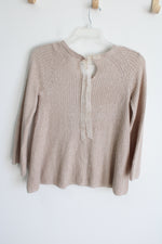 NEW Lauren Conrad Tan Knit Sequined Sweater | XS