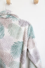 Rene Rofe Gray Green & White Plush Robe | S