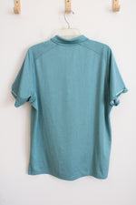 Eddie Bauer FreeDry Turquoise Polo Shirt | L