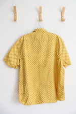 Banana Republic Slim Fit Yellow & Black Bee Patterned Button Down Shirt | XL