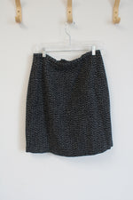 J.G. Hook Black and Cream Speckled Polyester Two Piece Blazer and Skirt | 12P
