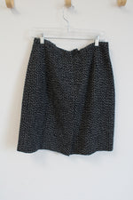 J.G. Hook Black and Cream Speckled Polyester Two Piece Blazer and Skirt | 12P